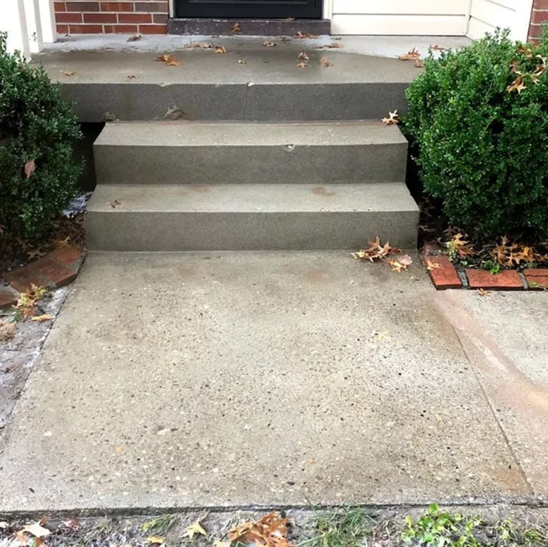 Level concrete steps after foam lifting
